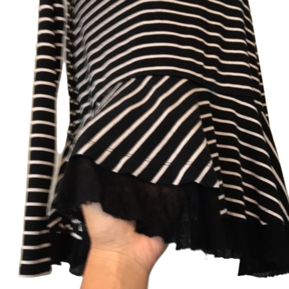 WE THE FREE tangerine stripe black white sweater by FREE PEOPLE - Picture 5 of 13